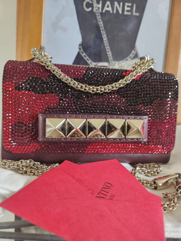 VALENTINO GARAVANI SWAROVSKI CRYSTAL VAVA VOOM BAG. - Image 9