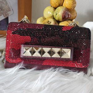 VALENTINO GARAVANI SWAROVSKI CRYSTAL VAVA VOOM BAG.