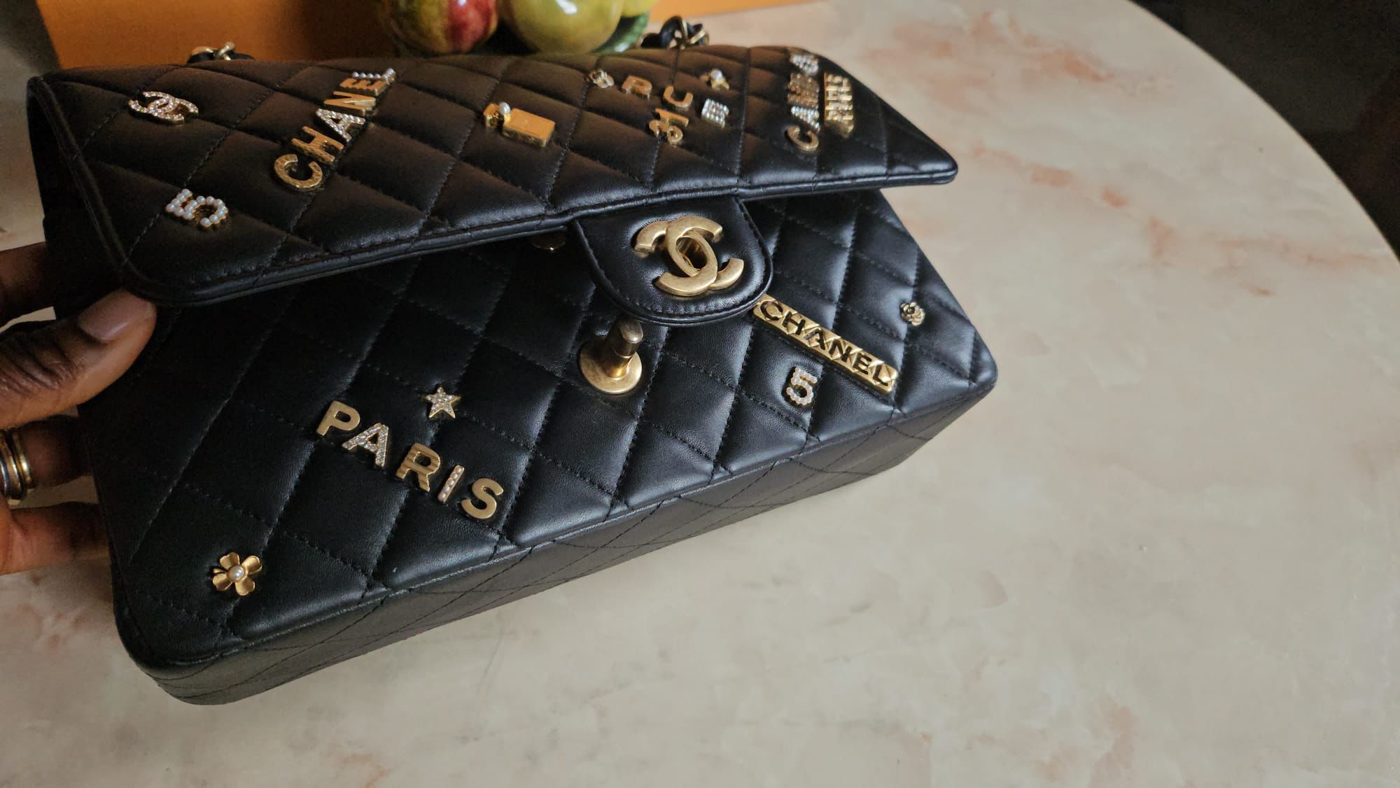 LIMITED EDITION CHANEL MEDIUM DOUBLE FLAP CHARMS BAG - Image 13