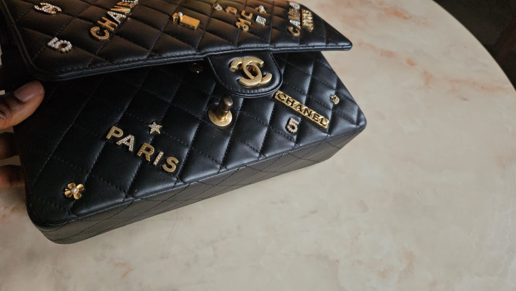 LIMITED EDITION CHANEL MEDIUM DOUBLE FLAP CHARMS BAG - Image 11