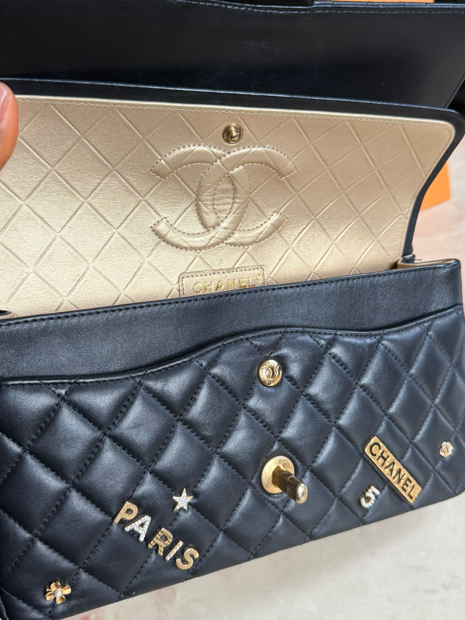 LIMITED EDITION CHANEL MEDIUM DOUBLE FLAP CHARMS BAG - Image 8